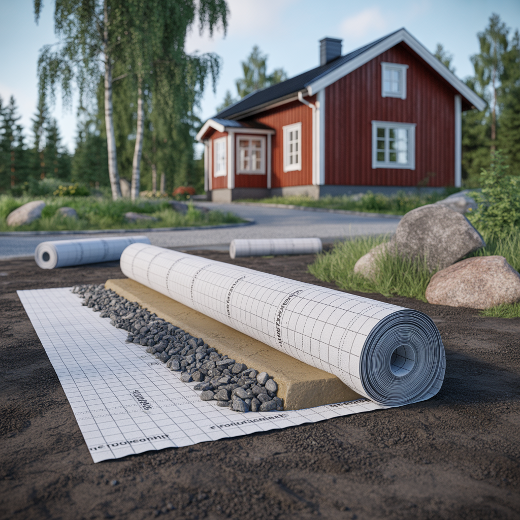 fiberduk i markarbete val klasser och laggning