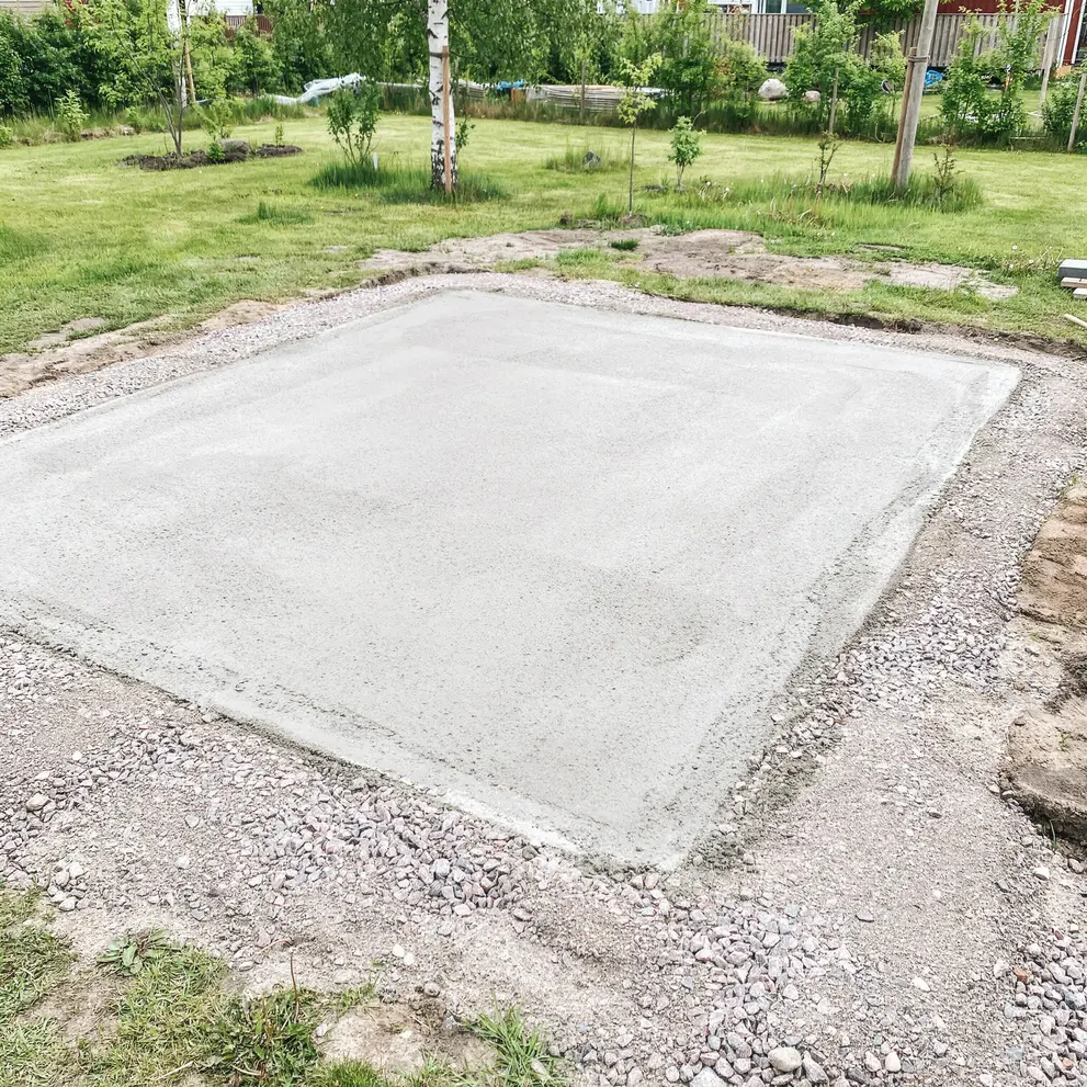 anlagga husgrund gjutning betongplatta osterlen skane