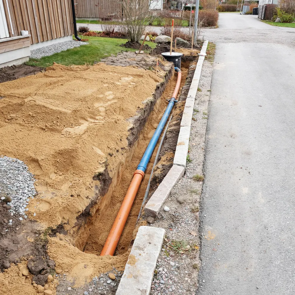 koppla kommunalt vatten avlopp osterlen skane